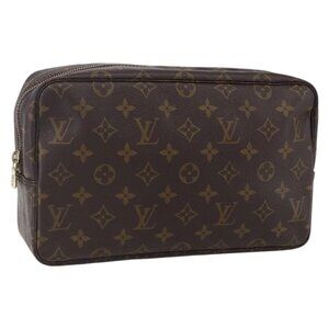 LOUIS VUITTON Monogram Trousse Toilette 28 Clutch Bag M47522 LV Auth 151841
